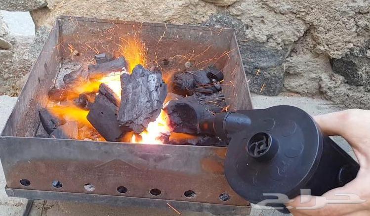 اقوى منفاخ كهرباء لإشعال حطب و جمر بدون اسلاك