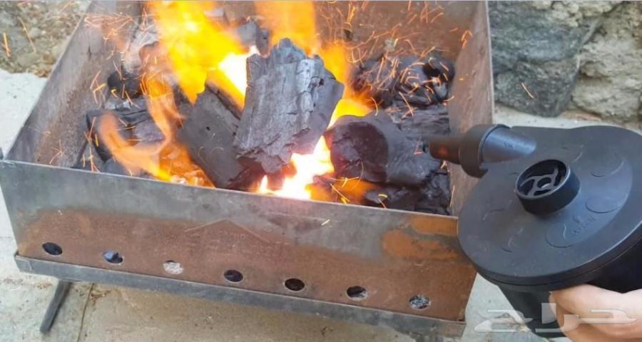 اقوى منفاخ كهرباء لإشعال حطب و جمر بدون اسلاك