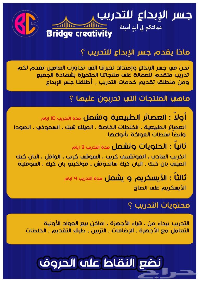 تدريب عمالة على عصائر - كوفي - كريب - بان كيك
