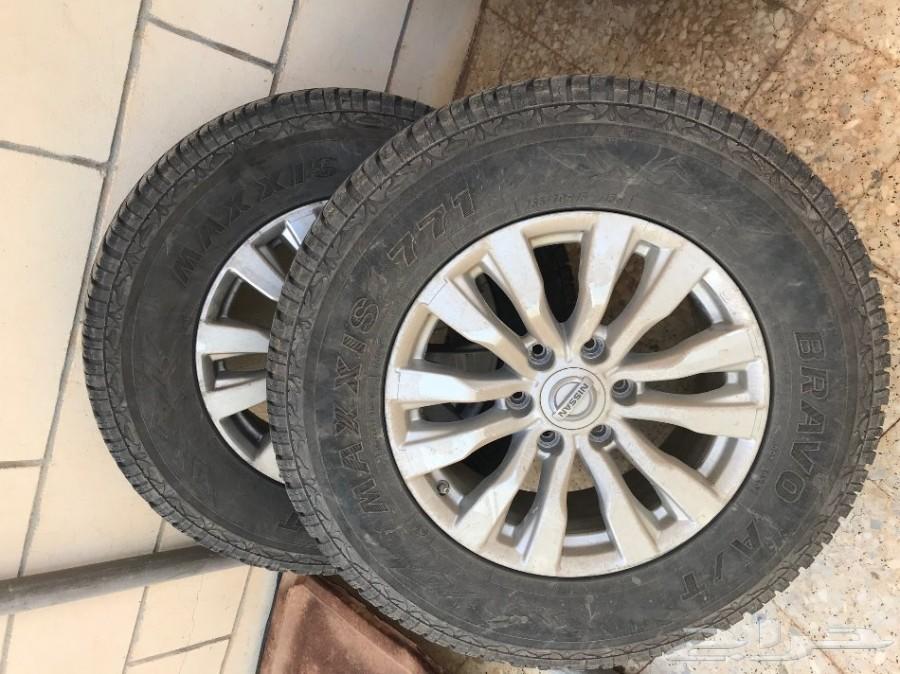 للبيع جنوط باترول وكفرات نص حجريه 18