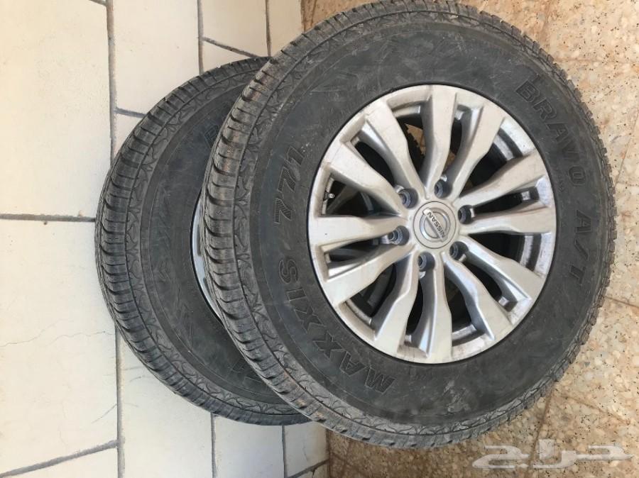 للبيع جنوط باترول وكفرات نص حجريه 18