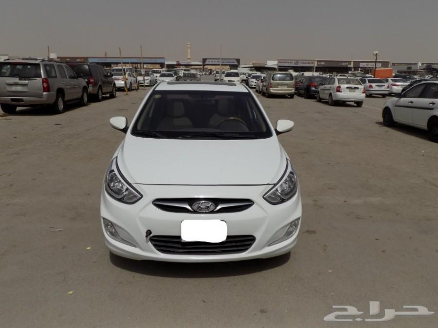هونداي اكسنت ابيض 2014 ممشي 109 الف فل كامل