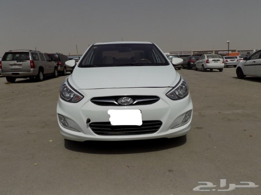 هونداي اكسنت ابيض 2014 ممشي 109 الف فل كامل