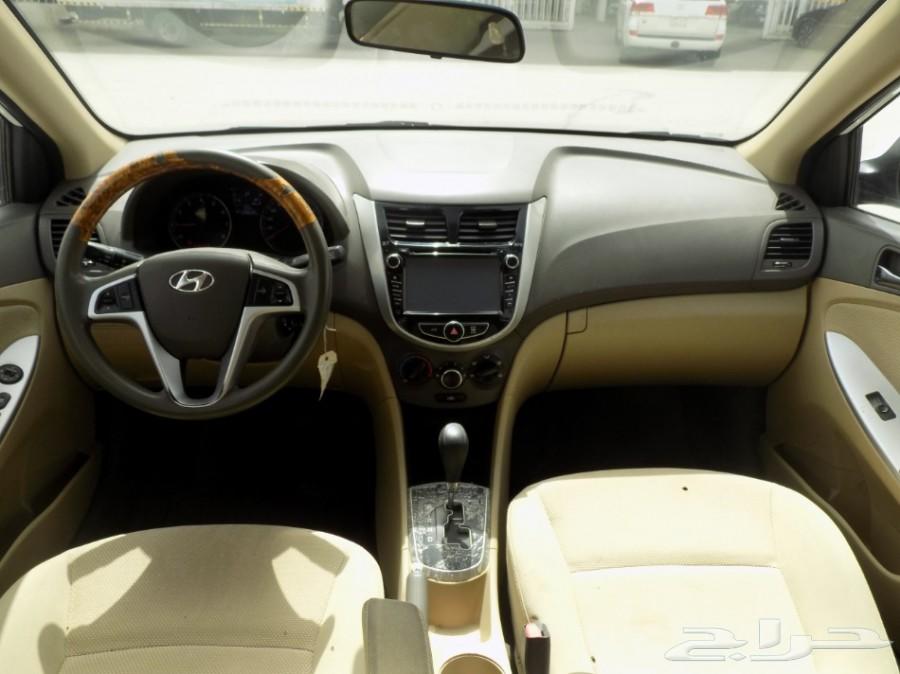 هونداي اكسنت ابيض 2014 ممشي 109 الف فل كامل