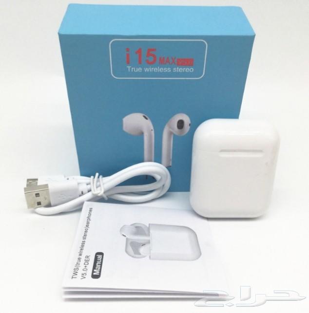 سماعات بلوتوث i15 TWS MAX شبيه ايربودز