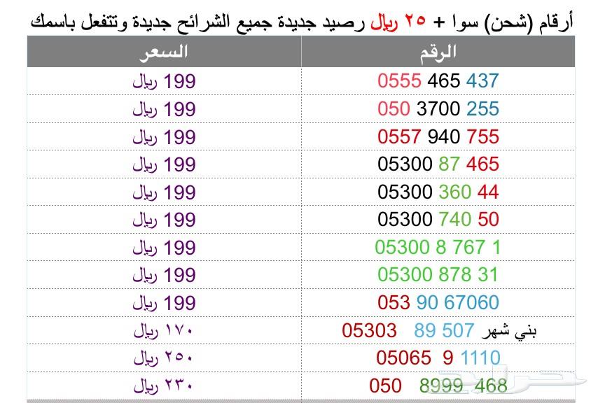 ارقام مميزة شحن STC ومفوترة