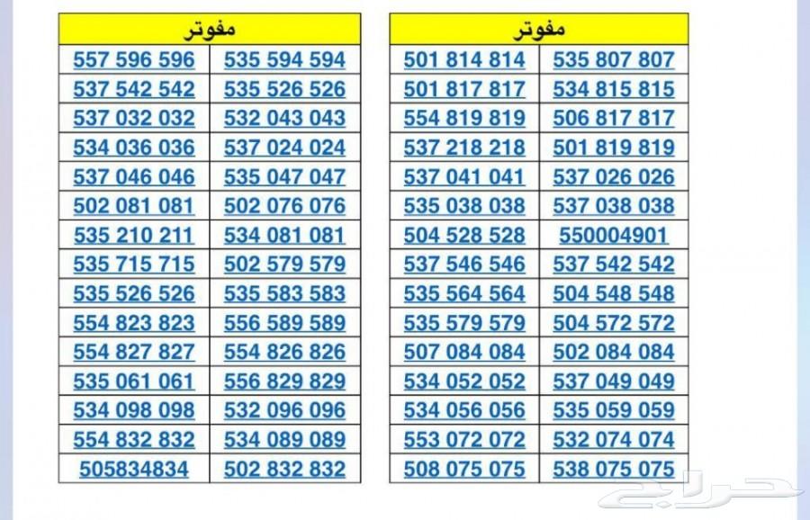 ارقام مميزة شحن STC ومفوترة