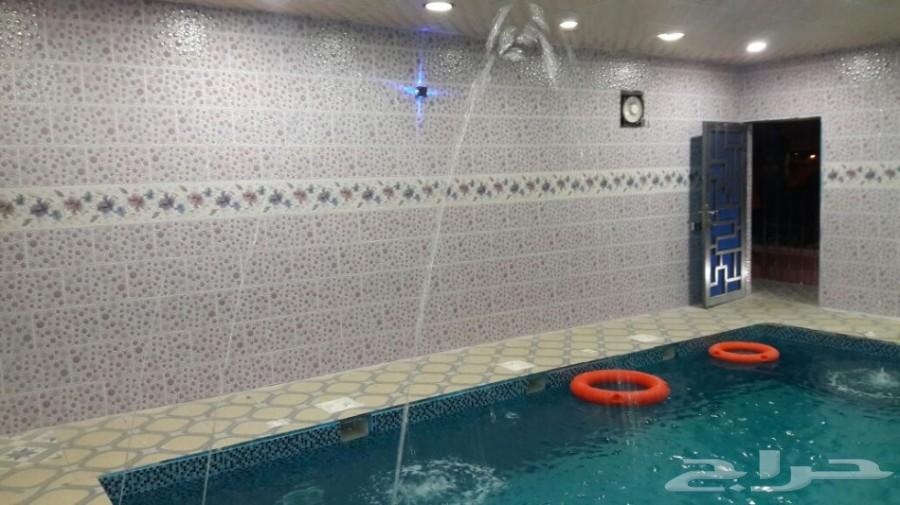 استراحة للايجار مسبح سخانات ملعب صابوني مجانا