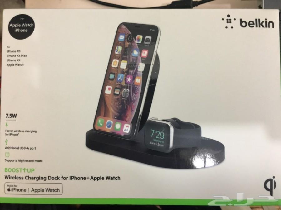 شاحن لاسلكي Belkin للآيفون ولساعة آبل للبيع