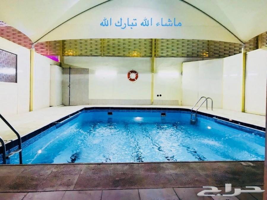عرض استراحة بملعب صابوني وزحليقة ومسبح