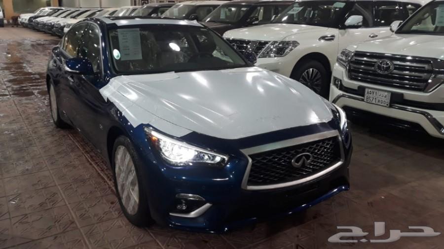 انفنتي موديل 2018 ازرق Q50 داخل بيج شركة سما