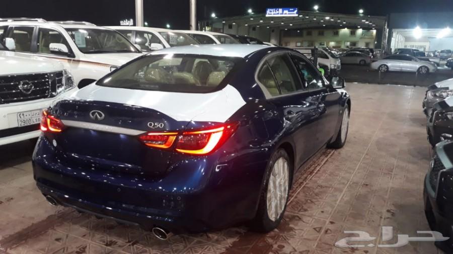 انفنتي موديل 2018 ازرق Q50 داخل بيج شركة سما