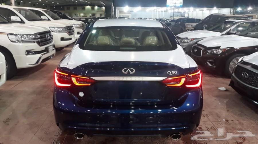 انفنتي موديل 2018 ازرق Q50 داخل بيج شركة سما