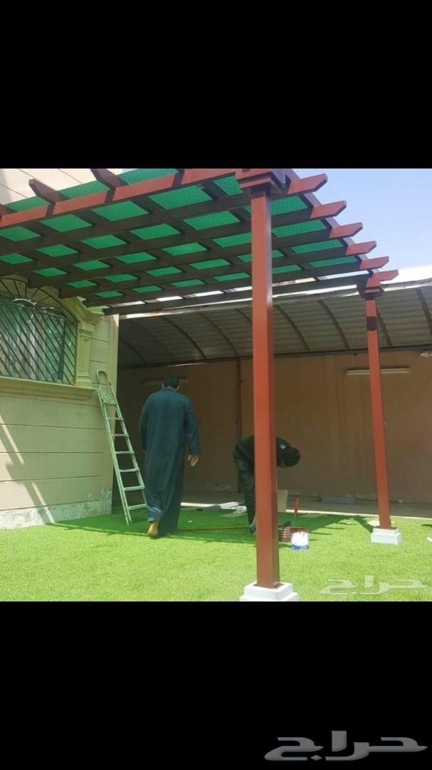 مظلات وسواتر مضلات خشبيه سواتر شرايح حديد