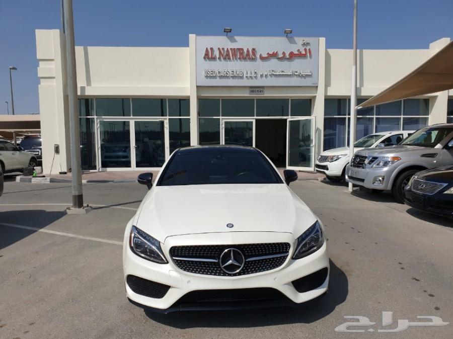2017 مرسيدس C300 كوبيه AMG اصل ابيض داخل احمر
