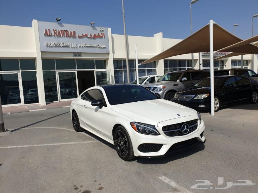 2017 مرسيدس C300 كوبيه AMG اصل ابيض داخل احمر
