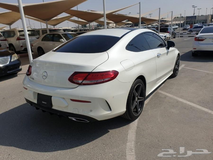 2017 مرسيدس C300 كوبيه AMG اصل ابيض داخل احمر