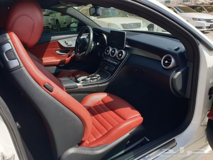 2017 مرسيدس C300 كوبيه AMG اصل ابيض داخل احمر
