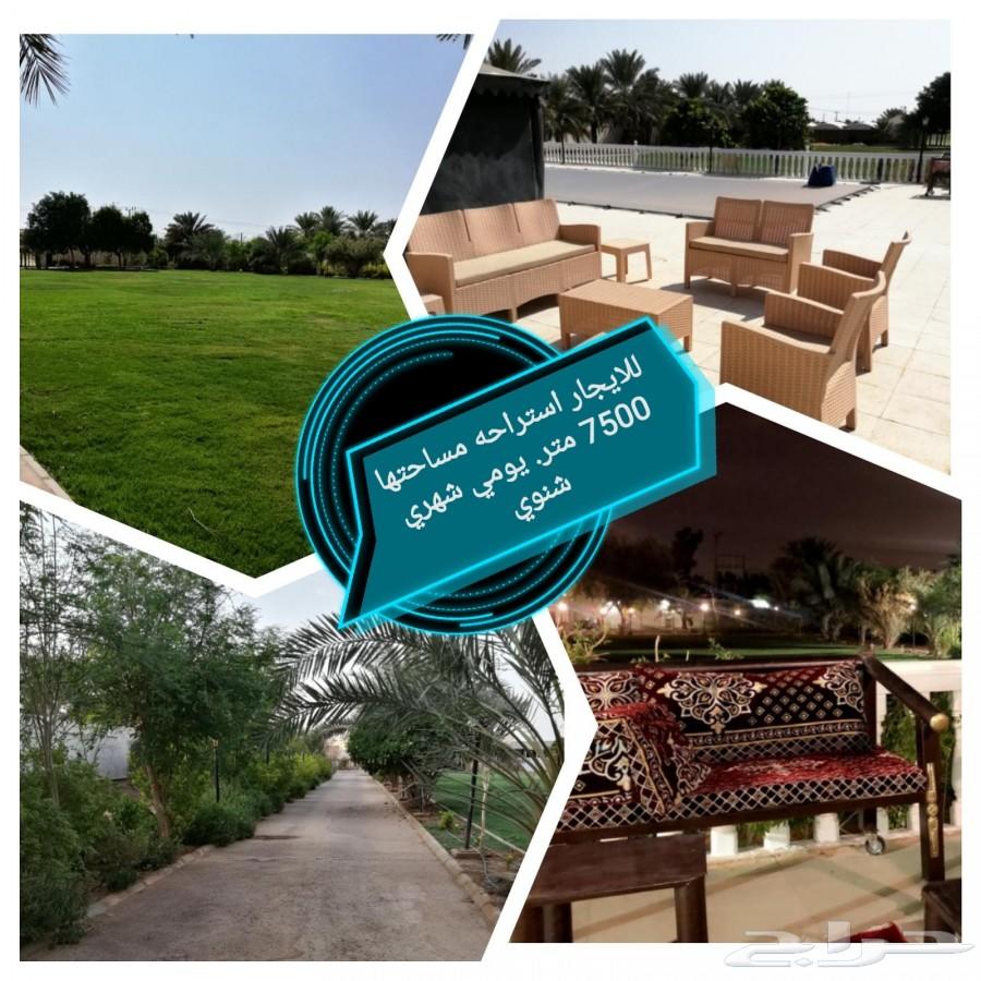 استراحة للايجار كبيره حي الرمال