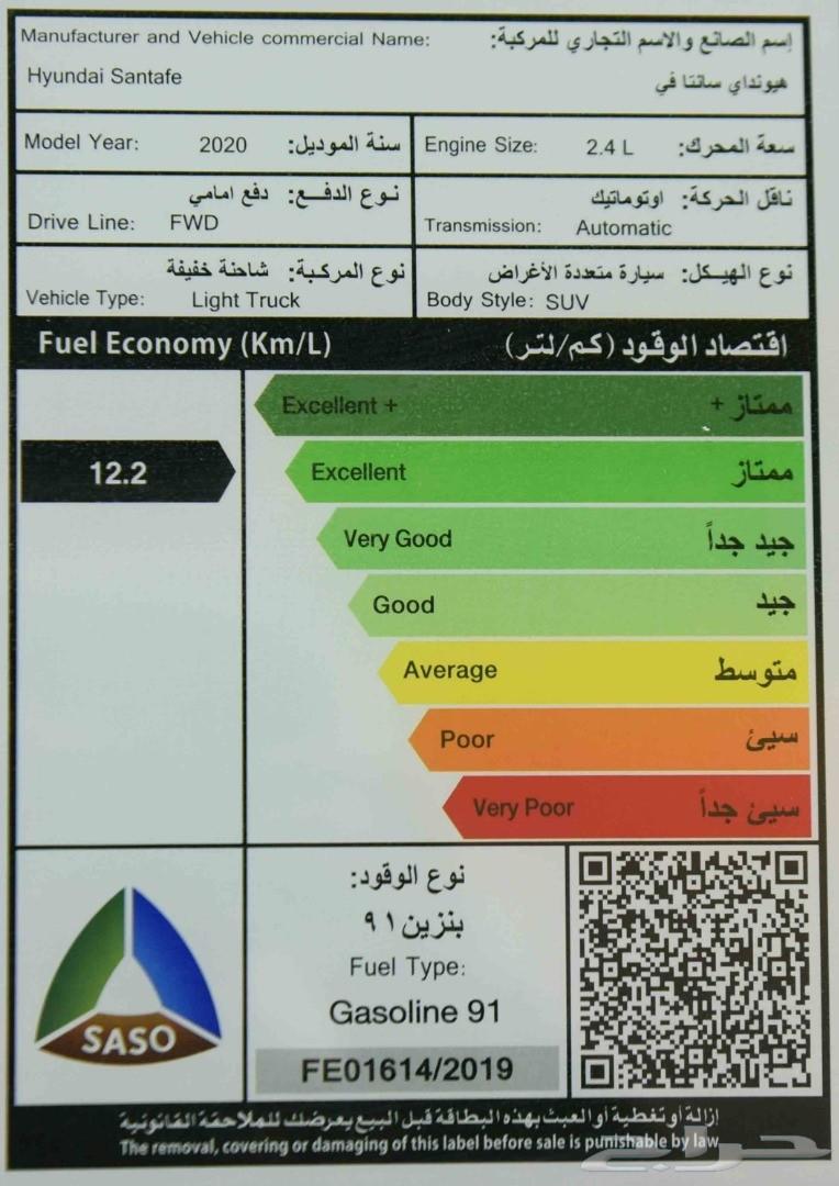 هيونداي سنتافي بانوراما بدون دبل 2020