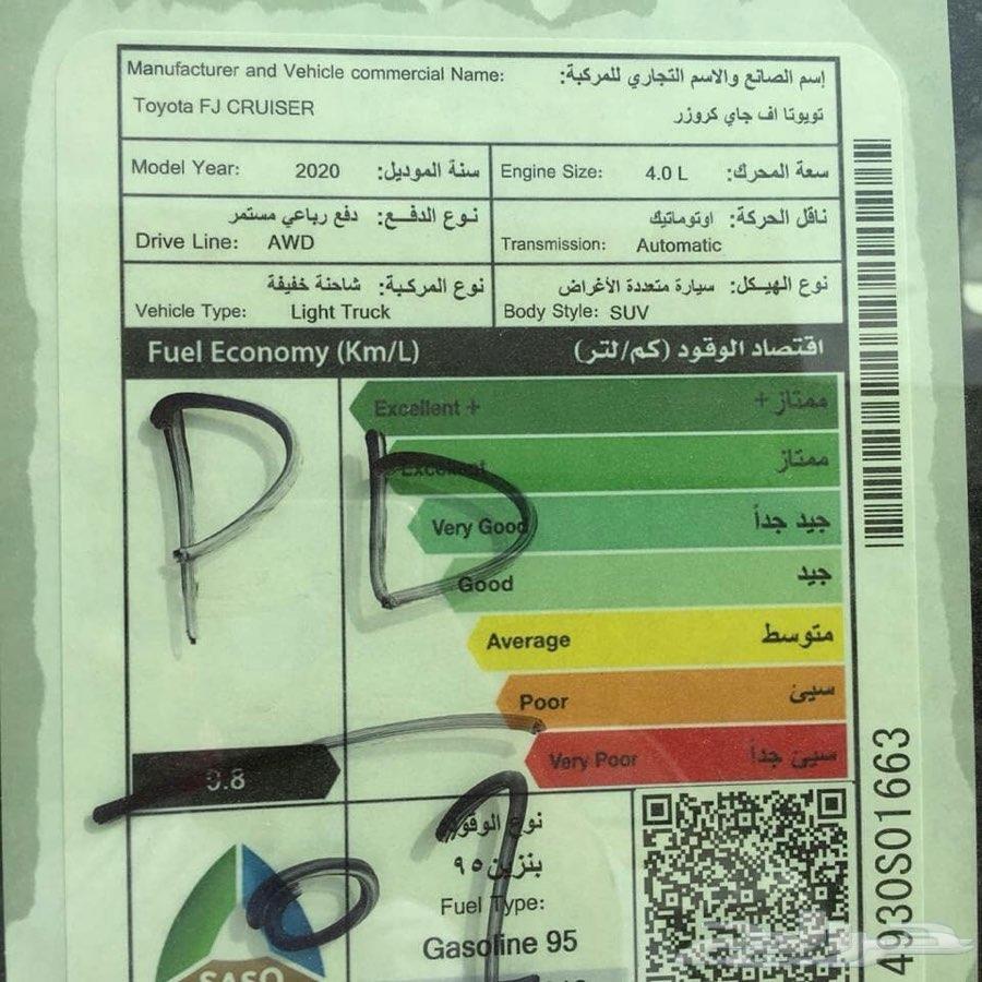 تويوتا اف جى 2 سعودى موديل 2020