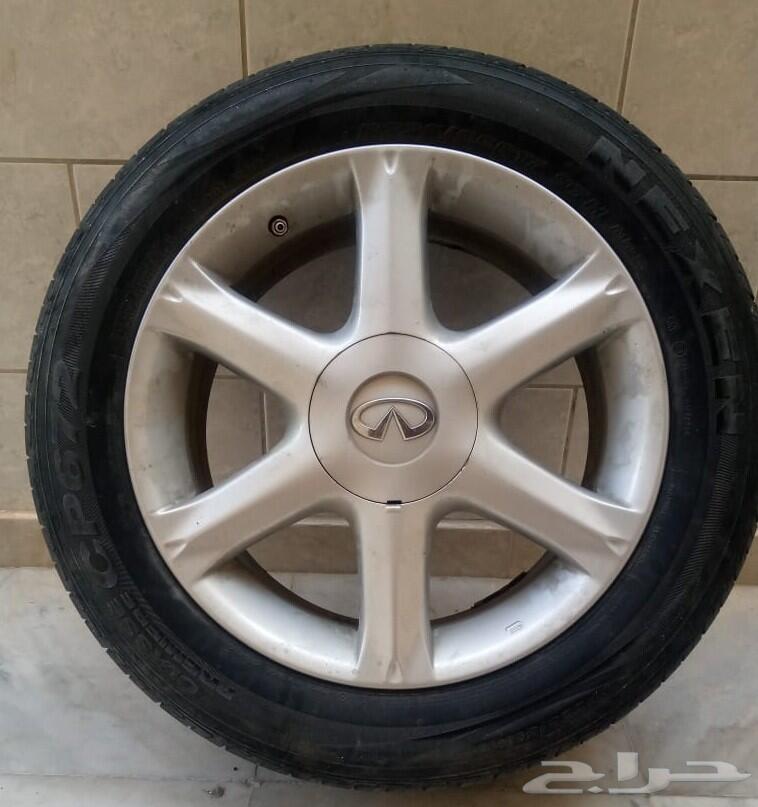جنط واحد انفنتي كيو Q45 مع العدة و4 أغطية كفر