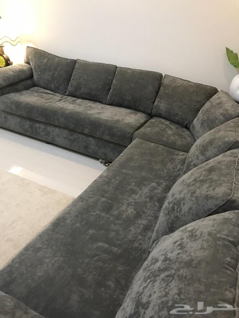 كنب جديد مودرن رصاصي مريح جدا حرف تم البيع كنب جديد مودرن رصاصي مريح جدا حرف تم البيع