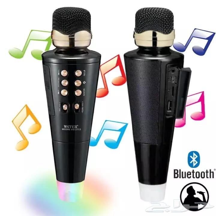 مايك Karaokee مكبر صوت مضئ لاسلكي100ريال